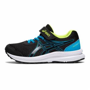 Asics Contend 7 Noir / Bleu Enfant