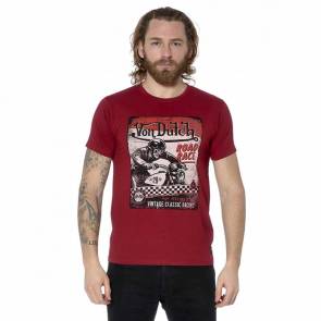 T-shirt Von Dutch Race Print Rouge